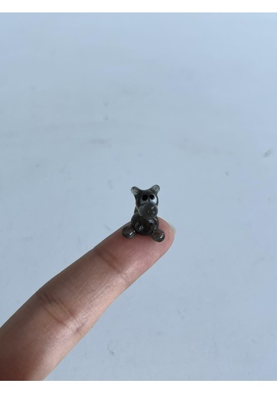 El Yapımı Mini Murano Cam Köpek Biblo A122-05