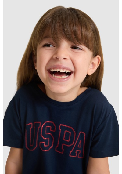 U.s. Polo Assn. Kız Çocuk Lacivert Tişört Basic 50325631-vr033