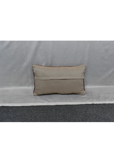 Zehra Abla Halı Yeni El Dokuma Dekoratif Lumbar Kilim Kırlent Yastık Kılıfı 6839 Çok Renkli
