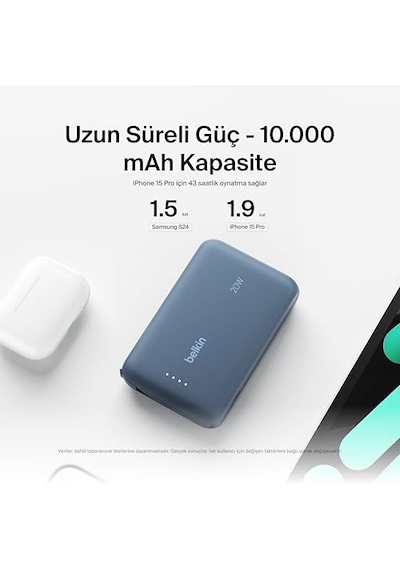 Bank Kablolu Taşınabilir Şarj Cihazı 10k Pd 20w - Usb-c Güç Dağıtımı Power Bank 16 Serisi İpad Pro Galaxy S24