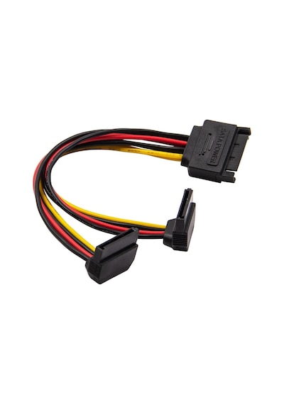 Sata 15 Pin Dişi Erkek 2 Port Çoklayıcı 4683A Y Kablosu Dirsek 90 Sata 15 Pin Dişi Erkek 2 Port Çoklayıcı 4683A Y Kablosu Dirsek 90