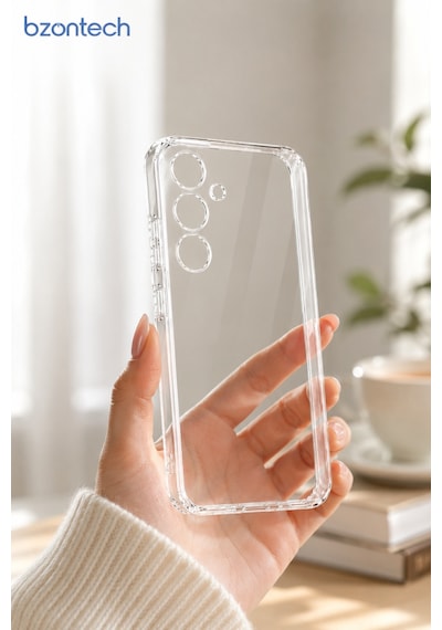 Samsung Galaxy S23 Fe Uyumlu Kılıf Şeffaf Kamera Korumalı 3d