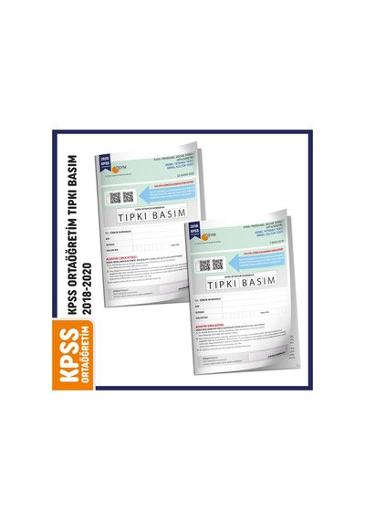 KPSS Ortaöğretim/Lise 2018-2020 ÖSYM Tıpkı Basım TG D.Çözümlü SET
