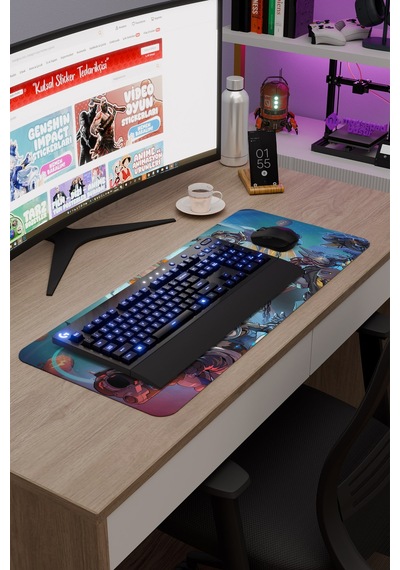 Overwatch Kaymaz Dikişli Kauçuk Oyuncu Mousepad V4 - 70x30 Xl Gaming Mouse Pad Fare Altlığı