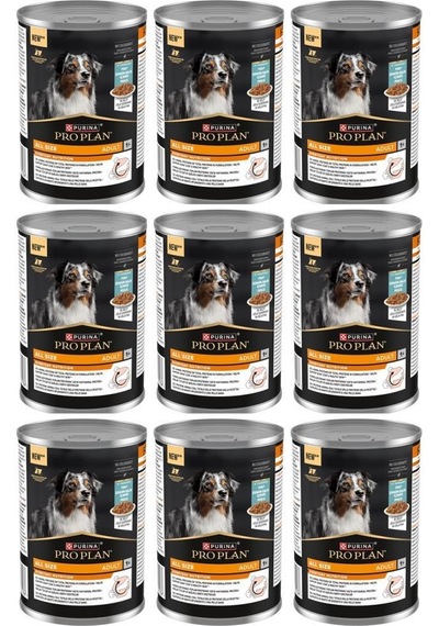 Pro Plan Balıklı Yetişkin Köpek Konservesi 400 Gr 9 Adet