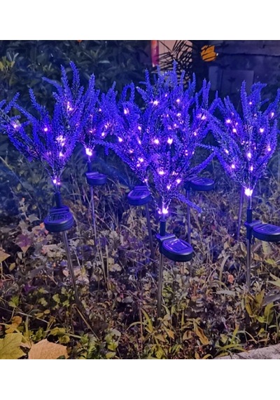 2'li Dekoratif Dış Mekan Süsü Güneş Enerjili Led Işıklı Solar Lavanta Çiçeği Bahçe Balkon Ledi Lc118 Lc-118