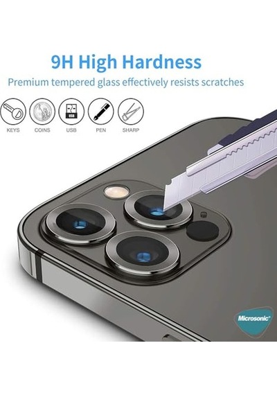 Ekran Koruyucu Apple iPhone 15 Pro İçin Tekli Kamera Lens Koruma Camı Siyah iPhone 15 Pro İle Uyumlu Ekran Koruyucu - Diğer