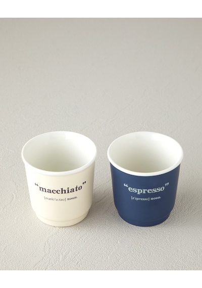 English Home Phoebe New Bone China 2 Parça 2 Kişilik Espresso Fincan 90 Ml Lacivert - Krem Lacivert - Krem