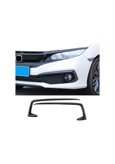 Honda Civic Fc5 Sis Farı Üst Kaşı Çıtası Kaplaması Karbon 2019-