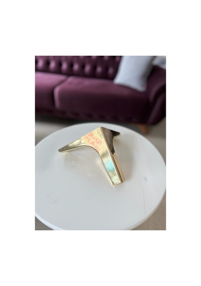 Kanepe Ayağı Moda Pirinç 14 Cm Plastik Gri