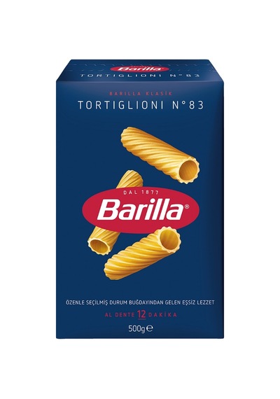 Barilla Kalın Kesme Makarna 500 G - Tortiglioni, Durum Buğdayı 2'li Ekonomik Paket - 2 Adet Tarı