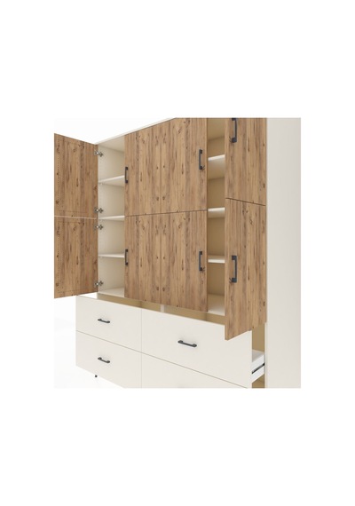 Kronos Gardrop 8 Raflı 4 Çekmeceli 8 Kapaklı 176x59x221 Aytaşı-çam/aytaşı Beyaz Kronos Gardrop 8 Raflı 4 Çekmeceli 8 Kapaklı 176x59x221 Aytaşı-çam/aytaşı Beyaz