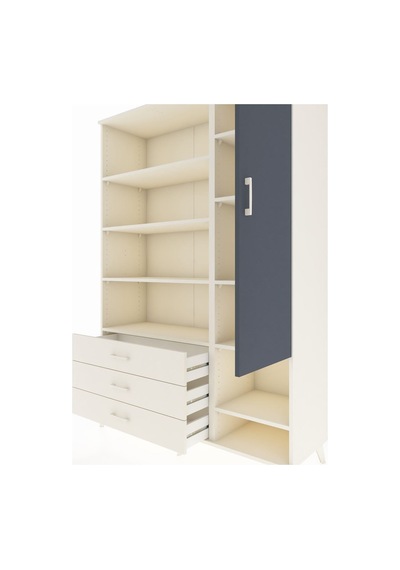Hyperion Dolap 9 Raflı 3 Çekmeceli Tek Kapaklı 132x44x195 Aytaşı-antrasit/aytaşı Antrasıt/aytası Hyperion Dolap 9 Raflı 3 Çekmeceli Tek Kapaklı 132x44x195 Aytaşı-antrasit/aytaşı Antrasıt/aytası