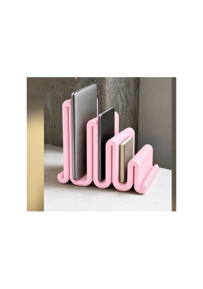 Cora Dekoratif Çoklu Laptop / Dergi / Tablet Standı - Pastel Pembe