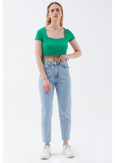 LOFT Regular Fit Kadın Tshirt K.kol Lf2031631 Q1.v1 Yeşil