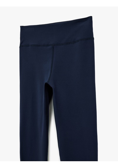 Koton Yüksek Bel Dikiş Detaylı Skinny Spor Tayt Lacivert 6sak40013nk Lacivert
