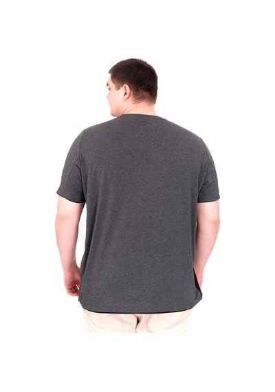 Mode Xl Büyük Beden Erkek T-shirt Parçalı Md08 U22134 Antrasit Antrasit
