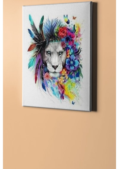 Webstyle Sayılarla Boyama Seti Kasnaklı Süslü Aslan 50 X 65 Cm