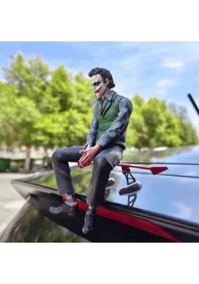 Joker Araba Figürü Aksesuarı Oturan Joker Model Dekorasyon Oyuncak Hediyelik Eşya
