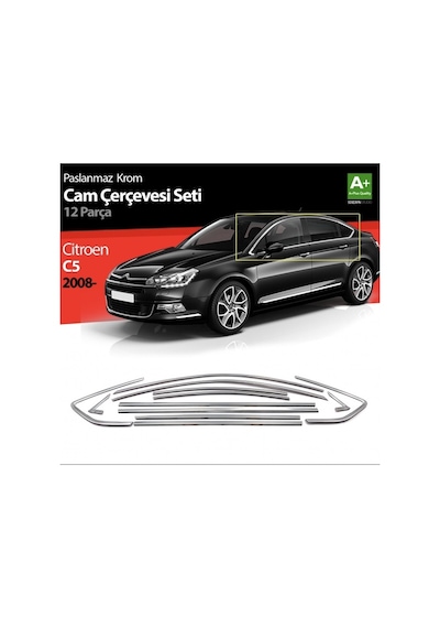 S-Dizayn Citroen C5 Krom Cam Çerçeve Seti 12 Prç 2008 Üzeri Bütü S-Dizayn Citroen C5 Krom Cam Çerçeve Seti 12 Prç 2008 Üzeri Bütü