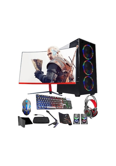 Ramtech Fullforce FF86 i5-6500 16 GB 1 TB HDD+256 GB SSD GTX1050Ti 23.6" Dos Masaüstü Oyuncu Bilgisayarı