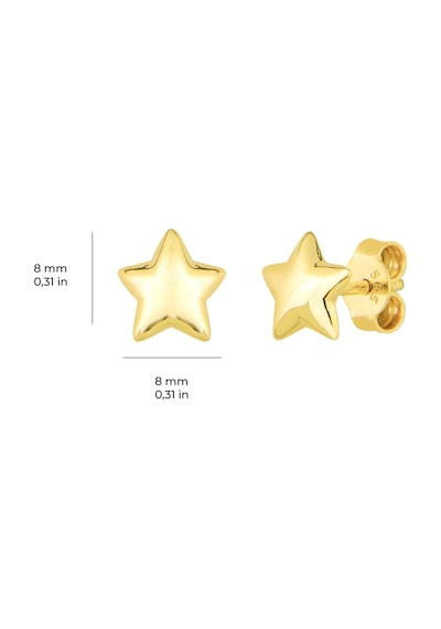 14 Ayar Altın Yıldız Küpe 0,84 Gr-5079