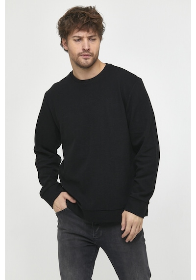 Süperlife Erkek Bisiklet Yaka Regular Fit İnce Sweatshirt Spr 20k30 Altın - Siyah