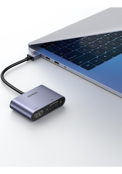 Ugreen Usb 3.0 To Hdmı+vga 1080p 60hz Full Hd Dönüştürücü Adaptör, 20518