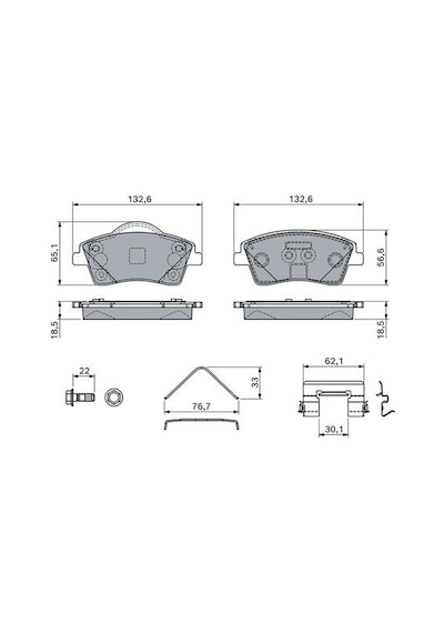 Bosch 0986460141 Ön Balata Volvo Xc40 1.5t3 2019 2.0 D3 D4 T2 T4 T5 B4 B5 2018 16 Jant 31471409
