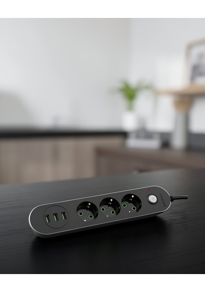 Üçlü Priz 3 Usb Portlu 2 Metre Kablolu Uczzzcxe103-3 Belirtilmemiş