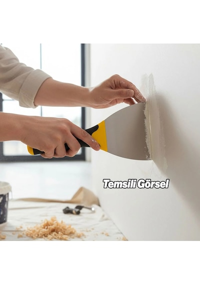 Profesyonel Macun Spatulası Dayanıklı Esnek Yapı Tamir Sıva Alçı Yüzey Düzeltme Aleti 4'lü Set