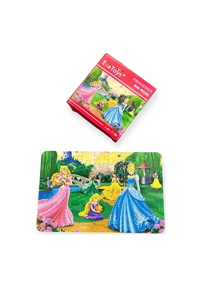 Ahşap Princess Mini Puzzle 4 Yaş 54 Parça