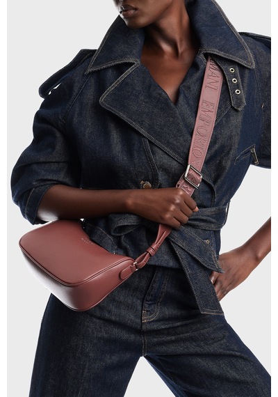 Emporio Armani Logolu Çıkarılabilir Askılı Çanta Kadın Çanta Ew000539 Af12036 M6453 Bordo