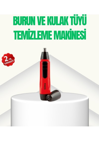 Kulak Burun Tüy Temizleme Makinası Pilli Kırmızı Ergonomik -