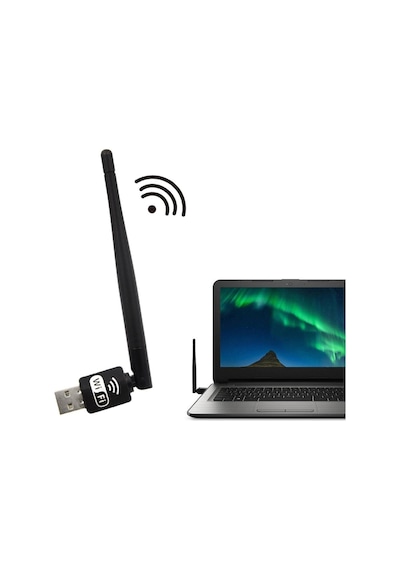 3 Dbi Wireless Antenli Adaptör Kablosuz USB Wi-Fi Alıcı
