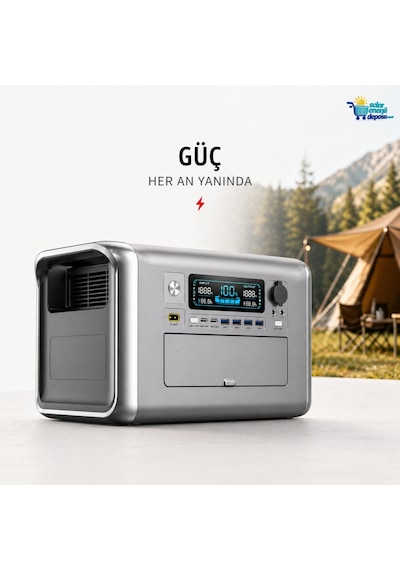 Or-tec 1800w Taşınabilir Güç İstasyonu 320000mah Hızlı Şarjlı Power Station 100watt Flexy Panel Kamp, Karavan Ve Acil Durum Enerji Kaynağı