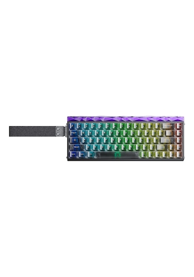 Aula Hero 68 He Manyetik Klavye Rapid Trigger Jade King Switch 8000hz Rgb Neon Tkl Hot Swap Oyuncu Klavyesi Şeffaf Siyah