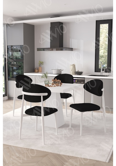 Avvio Elizya Beyaz Polo Metal Sandalye 90x90 Kare Yemek Masası Mutfak Masası Masa Sandalye Takımı Avvio Elizya Beyaz Polo Metal Sandalye 90x90 Kare Yemek Masası Mutfak Masası Masa Sandalye Takımı