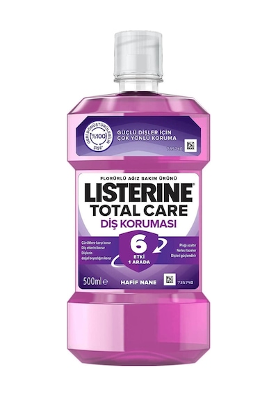 Listerine Total Care Diş Koruması 6 Etki 1 Arada Hafif Nane Ağız Bakım Suyu 500 ML