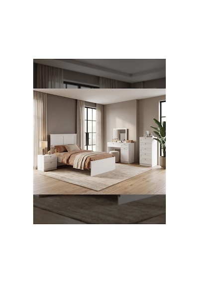 Terra Makyaj Masası 120 X 97 X 41 Cm - Modern Tasarım Beyaz