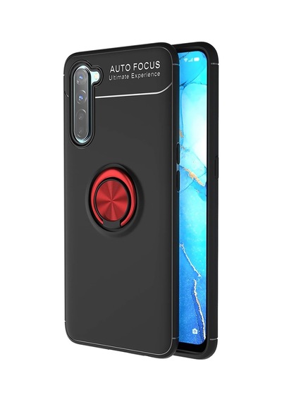 Oppo A91 Kilif Yüzüklü Tam Korumali Silikon Kapak 552916526