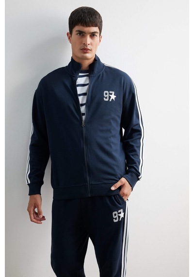 Defacto Nefes Alabilen Boxy Fit Sweatshirt F0106AX25AU Lacivert