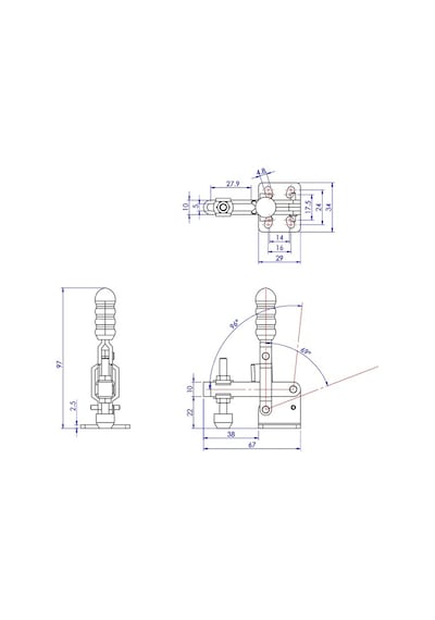 Goodhand Gh-11002-b Dikey Geçiş Kelepçesi 75 Kg Kapasiteli Düz