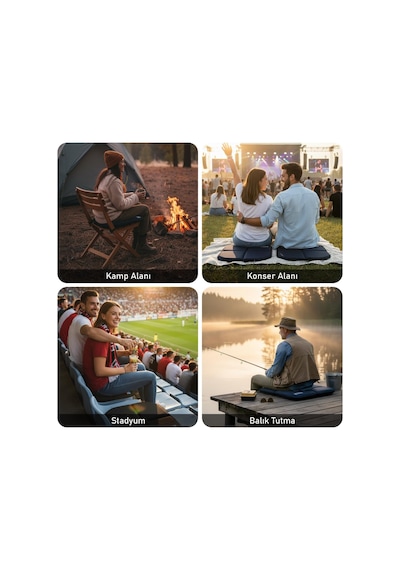 Haegs Outdoor Oturma Minderi, Kamp Matı, Yürüyüş, Stadyum Ve Seyahat İçin Katlanabilir Su Geçirmez Oxford Kumaş Çok Renkli