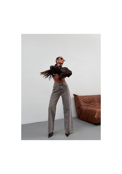 Kene Jeans Kadın Kahve Kar Yıkama Dökümlü Bol Paça Palazzo Kot/denim Pantolon Jeans Kahverengi Kene Jeans Kadın Kahve Kar Yıkama Dökümlü Bol Paça Palazzo Kot/denim Pantolon Jeans Kahverengi