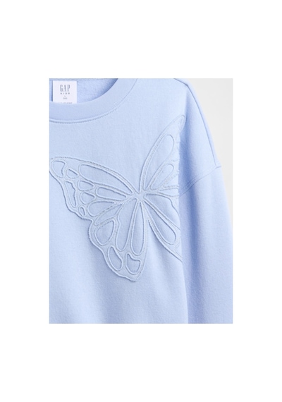 Gap Kız Çocuk Oversized Bisiklet Yaka Sweatshirt Mor
