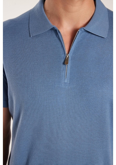 Tudors Erkek Slim Fit Dar Kesim Pamuklu Örme Triko Fermuarlı İndigo Polo Yaka Tişört-33748 Indigo Tudors Erkek Slim Fit Dar Kesim Pamuklu Örme Triko Fermuarlı İndigo Polo Yaka Tişört-33748 Indigo