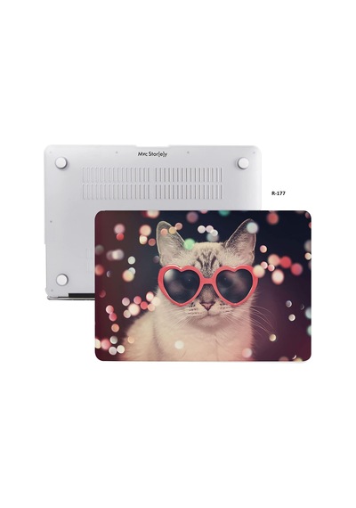 Macbook Air 13 İnç Kılıf A2337 M1 A2179 A1932 Uyumlu Mat Sert Kapak Uv Baskılı Kedi Desenli Koruyucu Hard Case Çizilme Önleyici Laptop Kılıfı Pembe Belirtilmemiş