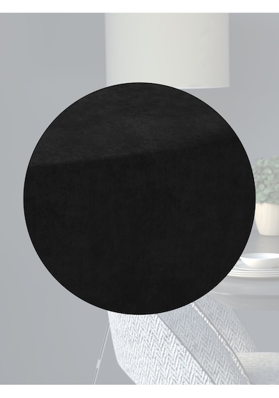 Kadife Efektli Siyah Renk Aura Serisi Runner 40 X 140 Siyah
