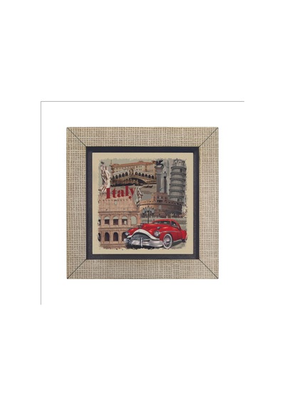 İtalya Görseli Baskılı Mdf Magnet 7x7 249